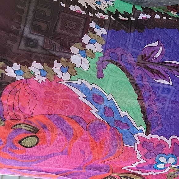 Ash & Sara | Reversible Floral and Paisley Print Flowy Chiffon Dress - Picture 10 of 11